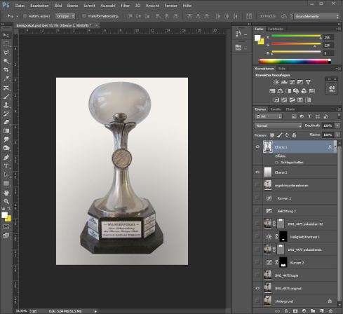 Kreis-Pokal - Bearbeitung in Photoshop CC